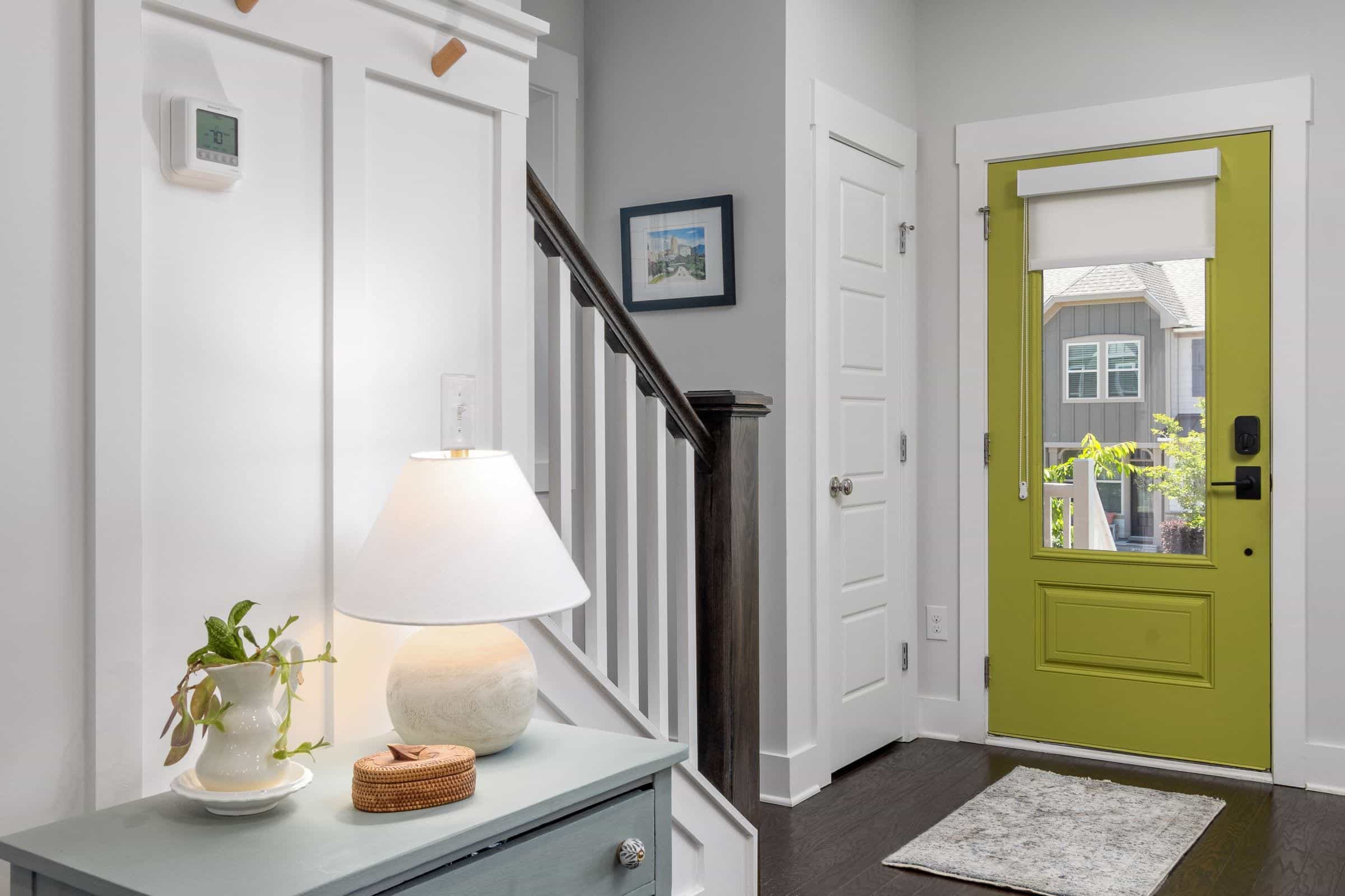 Bright, well-kept residential entryway